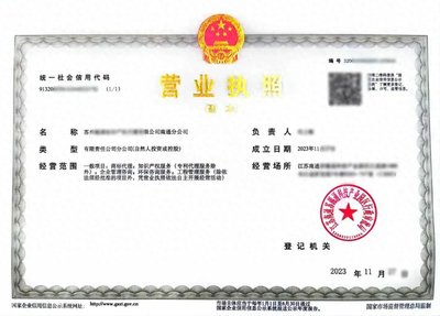 全省首张!苏锡通科技产业园区市场主体登记"省内通办通取"